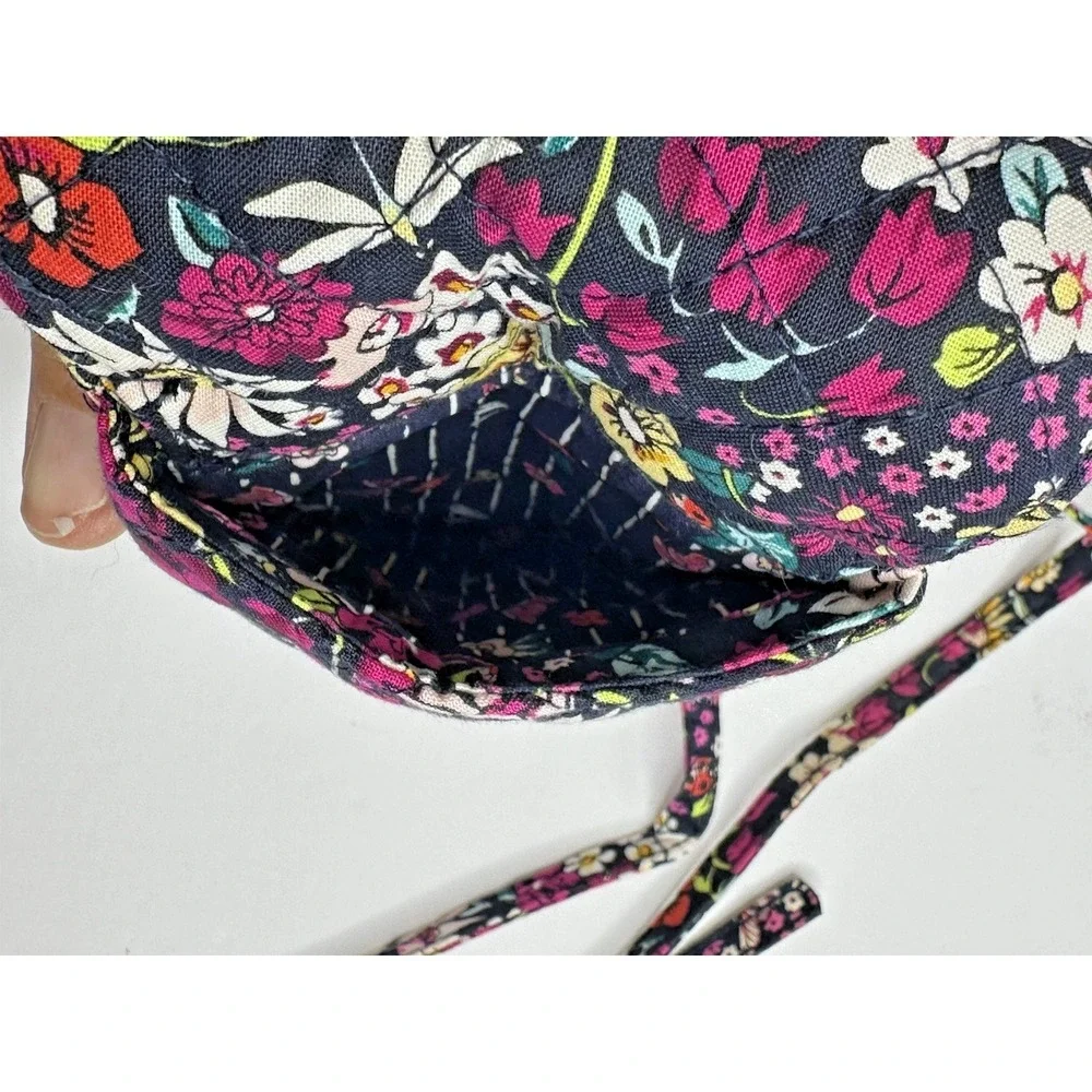 Vera Bradley Itsy Ditsy Floral Crossbody Cell Phone Purse 7.5x4‎ Cotton EUC